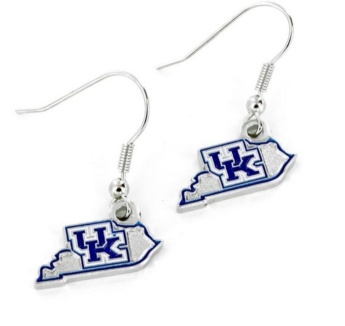 Aminco Kentucky Wildcats Earrings State Design -