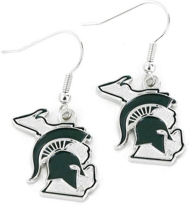 Aminco Michigan State Spartans Earrings State Design -