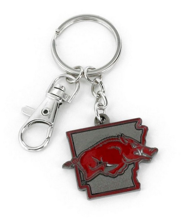 Arkansas Razorbacks Keychain State Design -