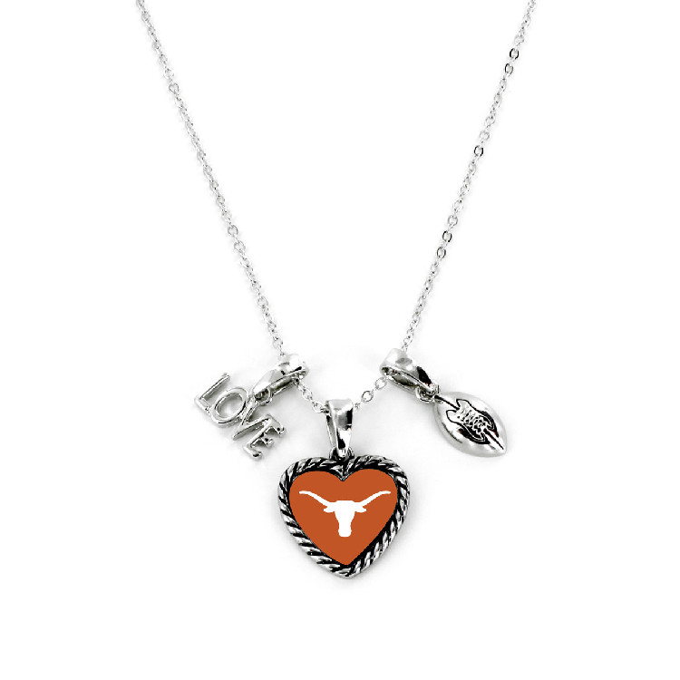 Texas Longhorns Necklace Charmed Sport Love Football