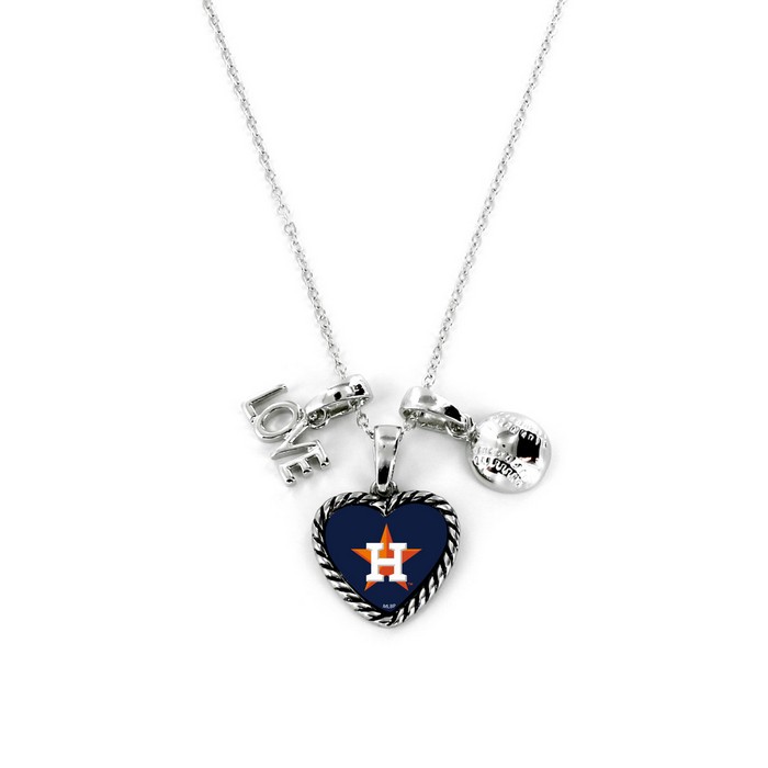 Houston Astros Necklace Charmed Sport Love Baseball