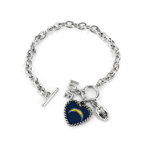 Aminco Los Angeles Chargers Bracelet Charmed Sport Love Football