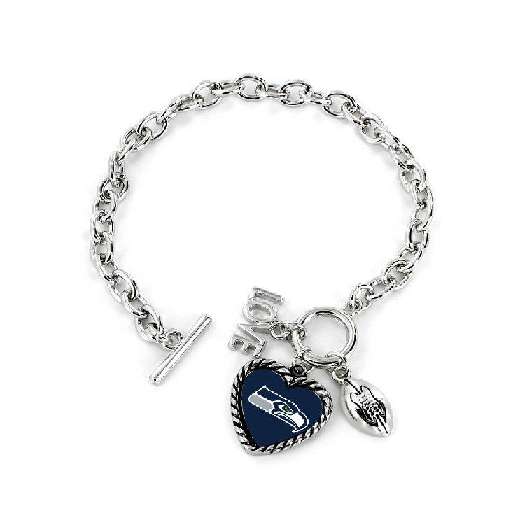 Seattle Seahawks Bracelet Charmed Sport Love Football