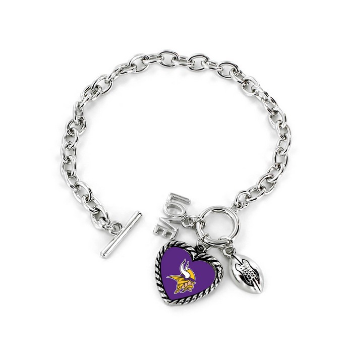 Minnesota Vikings Bracelet Charmed Sport Love Football