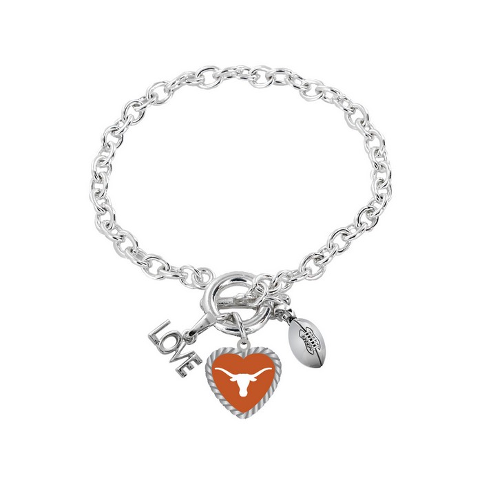 Texas Longhorns Bracelet Charmed Sport Love Football