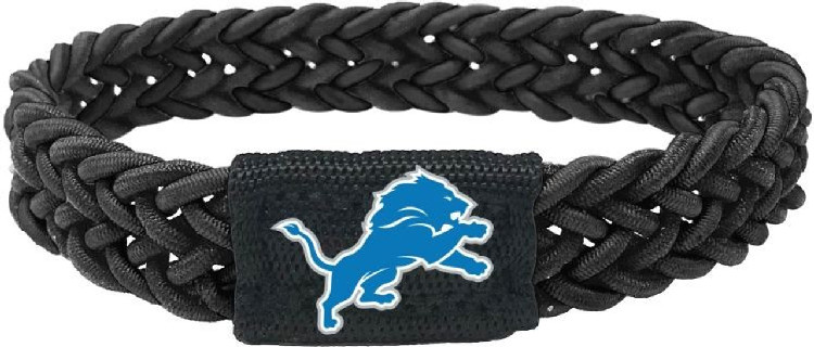 Detroit Lions Bracelet Braided Black