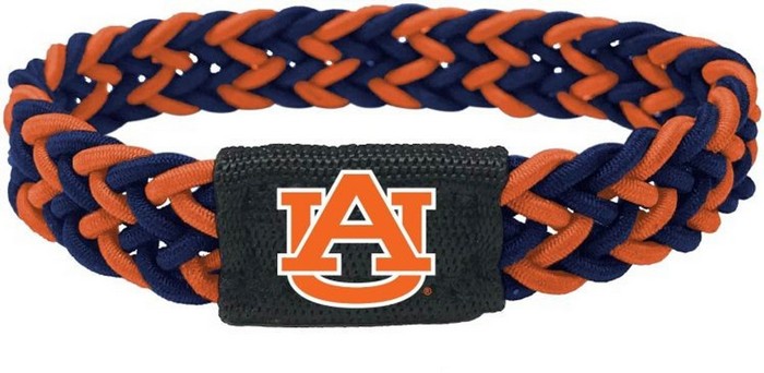 Auburn Tigers Bracelet Braided Navy and Orange