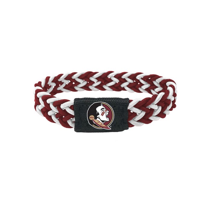 Florida State Seminoles Bracelet Braided Maroon and White