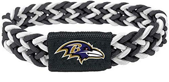 Baltimore Ravens Bracelet Braided Black and White