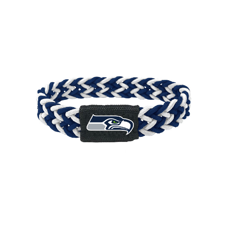 Seattle Seahawks Bracelet Braided Navy and White