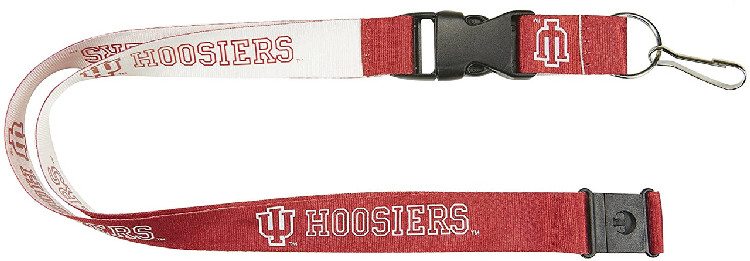 Indiana Hoosiers Lanyard Reversible Red/White