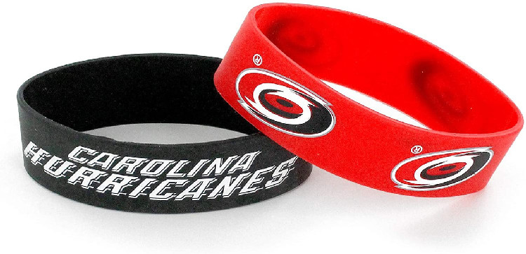 Carolina Hurricanes Bracelets 2 Pack Wide Alternate Design