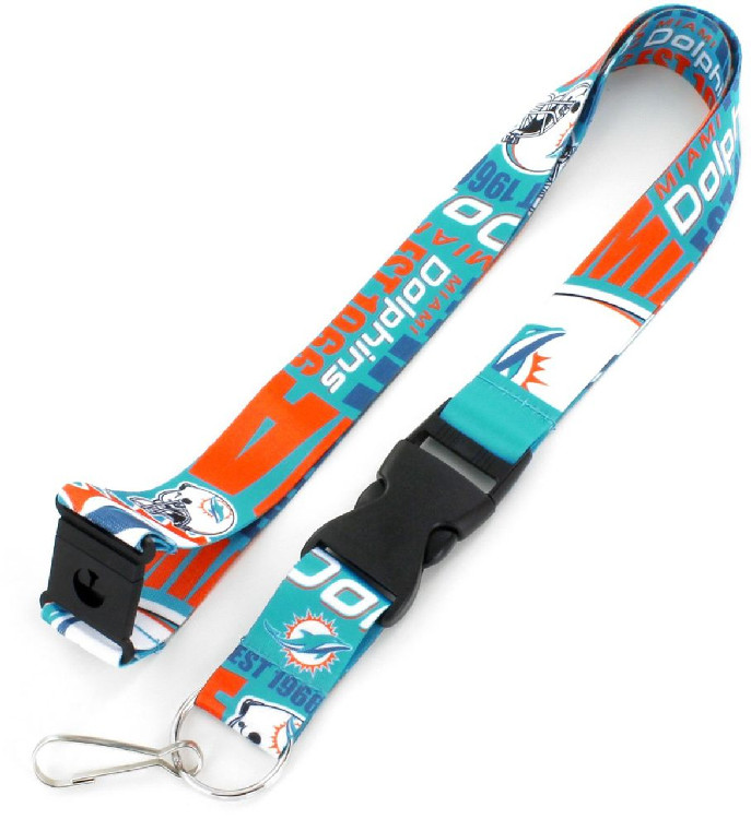 Miami Dolphins Lanyard Breakaway Style Dynamic Design