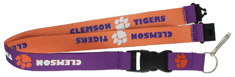 Clemson Tigers Lanyard Reversible