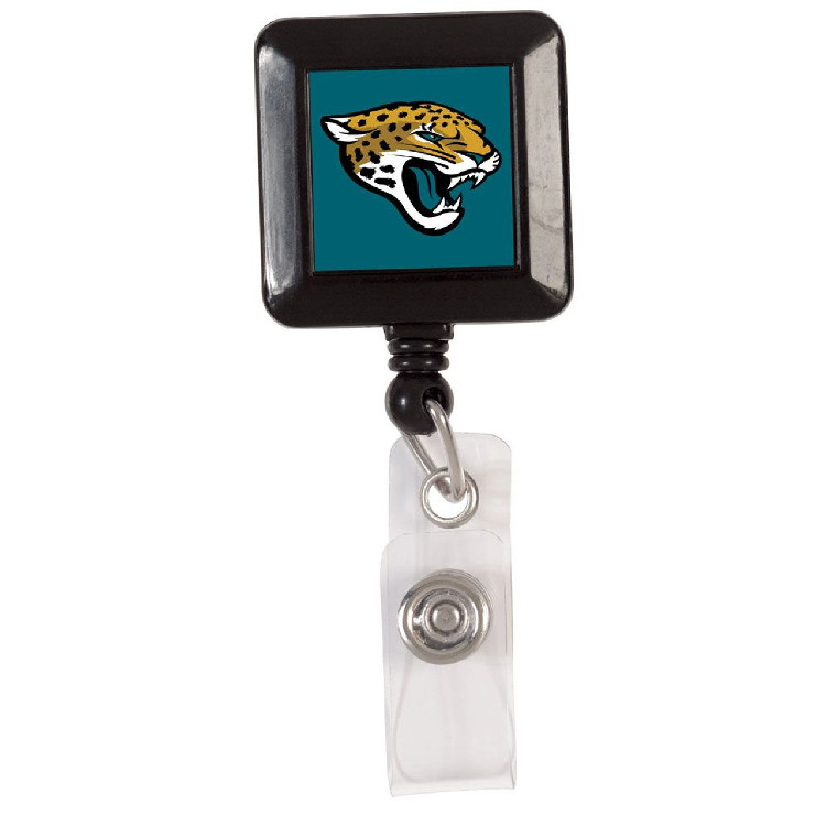 Jacksonville Jaguars Badge Holder Retractable Square