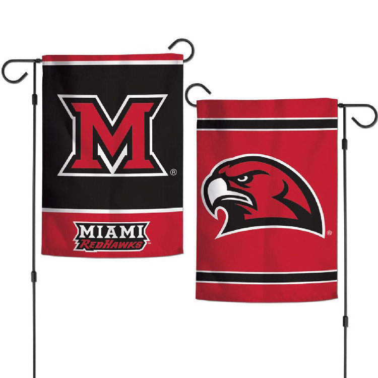 Miami of Ohio Redhawks Flag 12x18 Garden Style 2 Sided