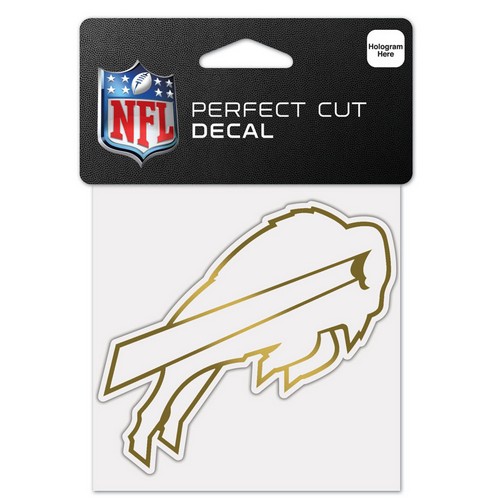 Wincraft Buffalo Bills Decal 4x4 Perfect Cut Metallic Gold -