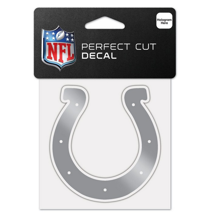 Wincraft Indianapolis Colts Decal 4x4 Perfect Cut Metallic Silver -