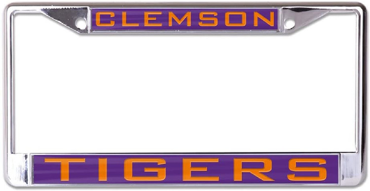 Clemson Tigers License Plate Frame - Inlaid