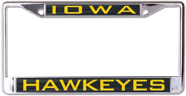 Iowa Hawkeyes License Plate Frame Inlaid Style