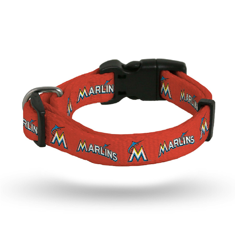 Miami Marlins Pet Collar Size M