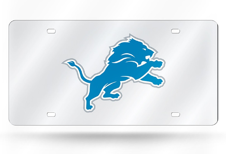 Detroit Lions License Plate Laser Cut Silver