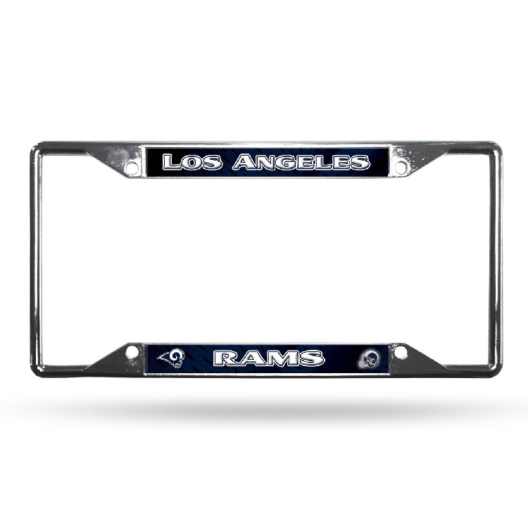 Los Angeles Rams License Plate Frame Chrome EZ View New