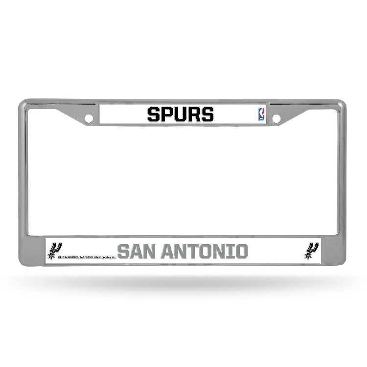 San Antonio Spurs License Plate Frame Chrome