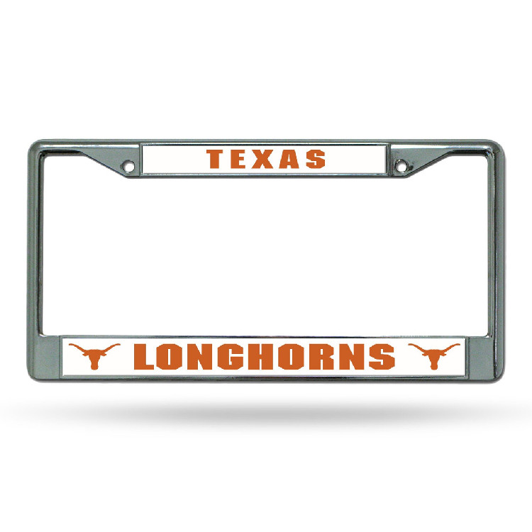 Texas Longhorns License Plate Frame Chrome