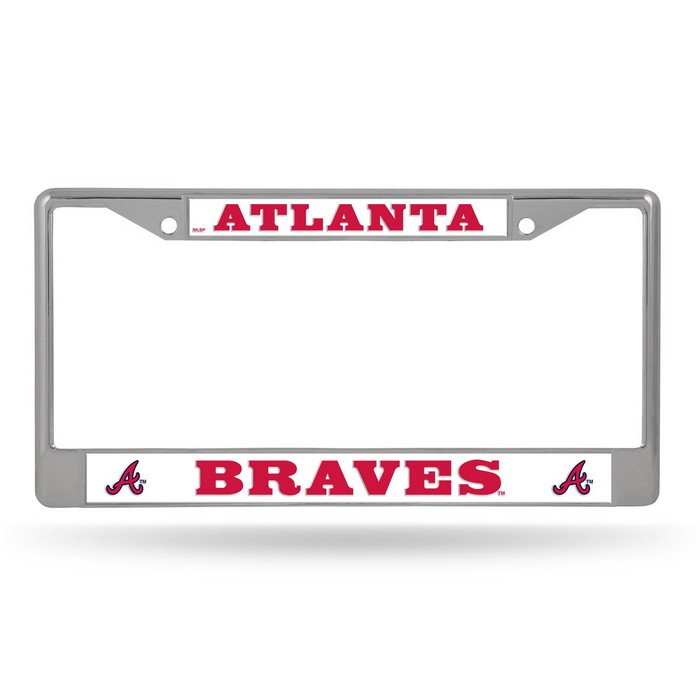 Atlanta Braves License Plate Frame Chrome