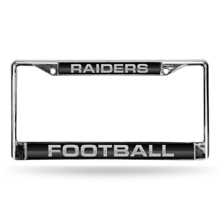 Las Vegas Raiders License Plate Frame Laser Cut Chrome Alternate