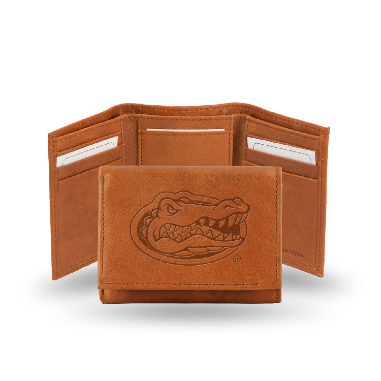 Florida Gators Wallet Embossed Trifold Pecan Cowhide Alternate