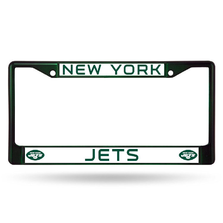 New York Jets License Plate Frame Metal Dark Green