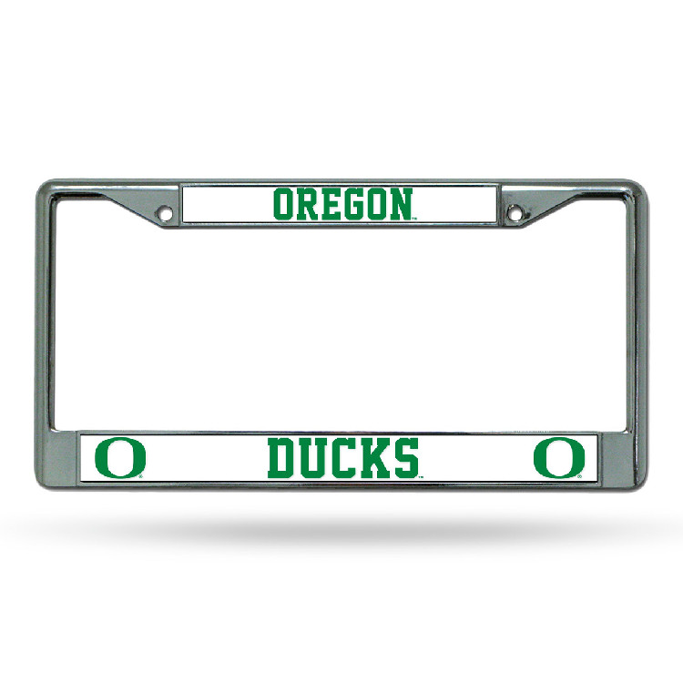 Oregon Ducks License Plate Frame Chrome