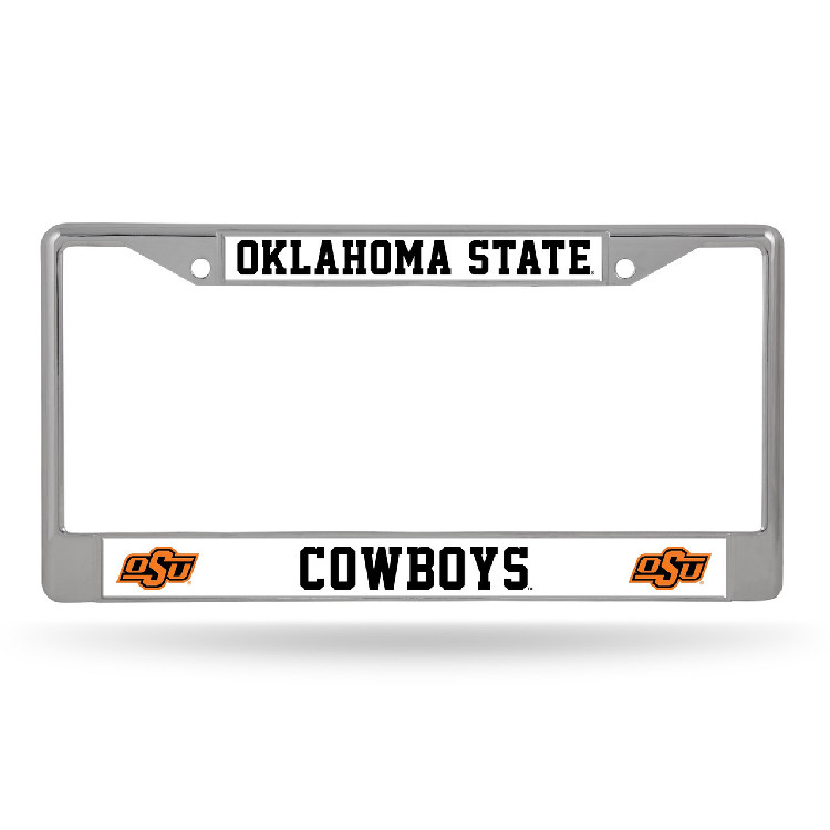 Oklahoma State Cowboys License Plate Frame Chrome