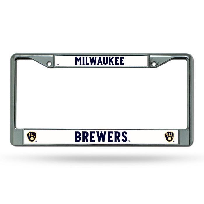 Milwaukee Brewers License Plate Frame Chrome