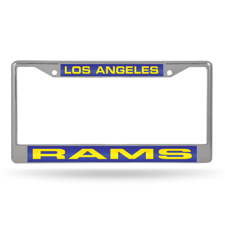 Los Angeles Rams License Plate Frame Laser Cut Chrome