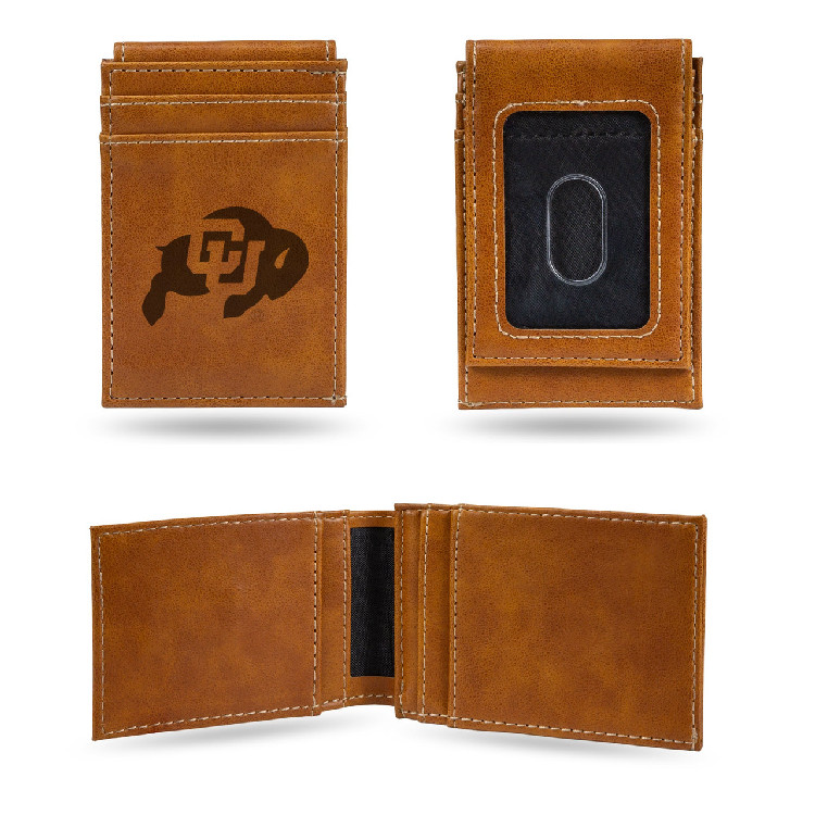 Colorado Buffaloes Wallet Front Pocket Laser Engraved