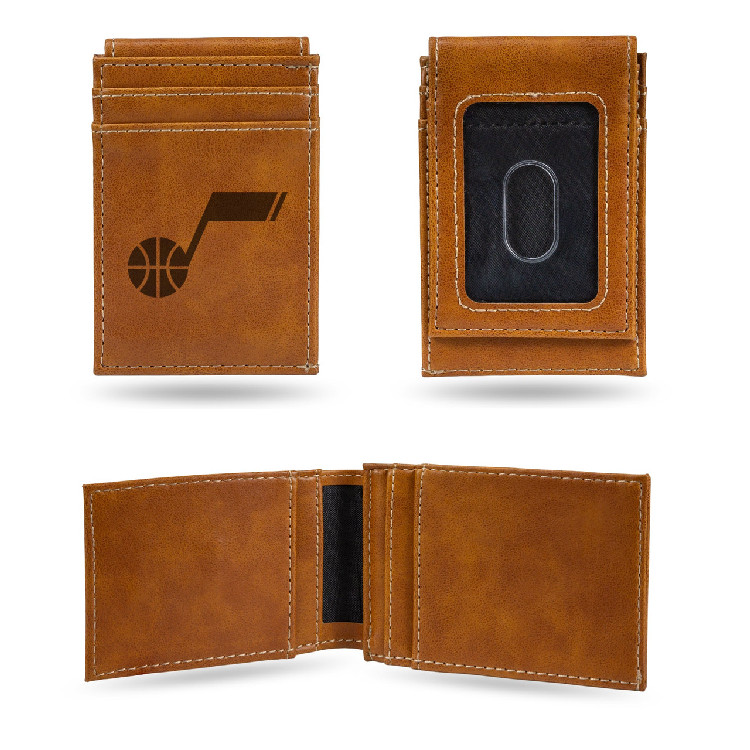 Utah Jazz Wallet Front Pocket Laser Engraved