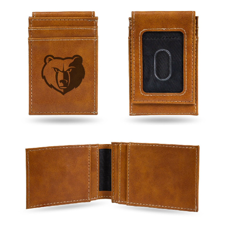 Memphis Grizzlies Wallet Front Pocket Laser Engraved