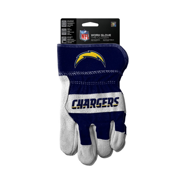 Los Angeles Chargers Gloves Work Style The Closer Design