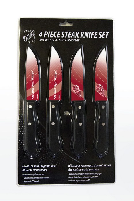 The Sports Vault Detroit Red Wings Knife Set - Steak - 4 Pack -