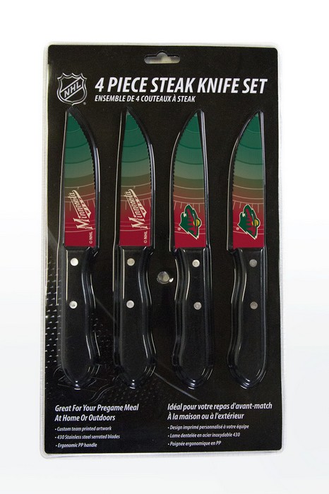 The Sports Vault Minnesota Wild Knife Set - Steak - 4 Pack -