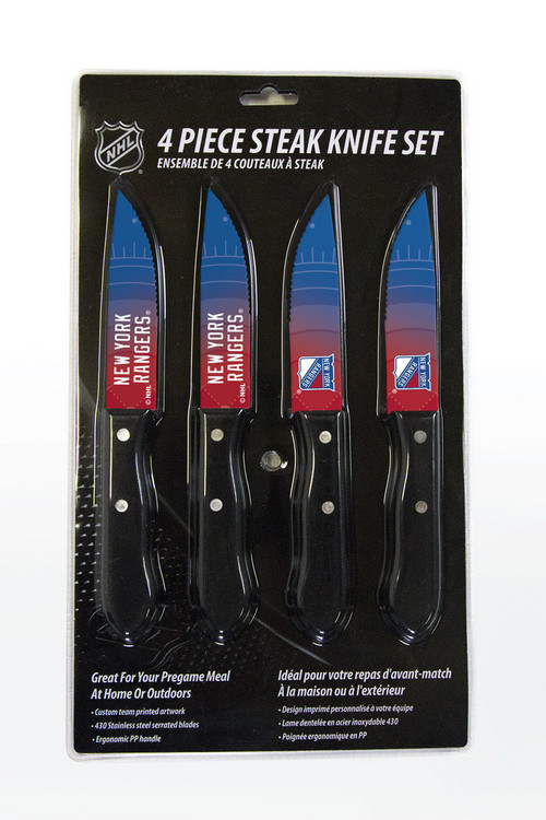 New York Rangers Knife Set - Steak - 4 Pack