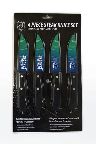 The Sports Vault Vancouver Canucks Knife Set - Steak - 4 Pack -