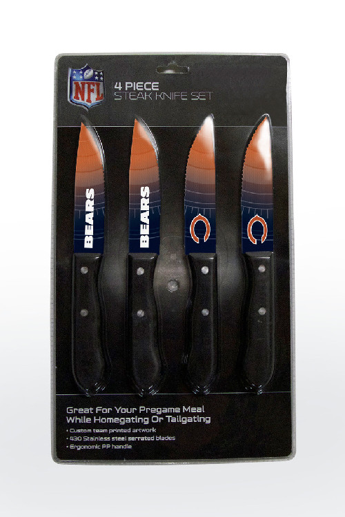 Chicago Bears Knife Set Steak 4 Pack