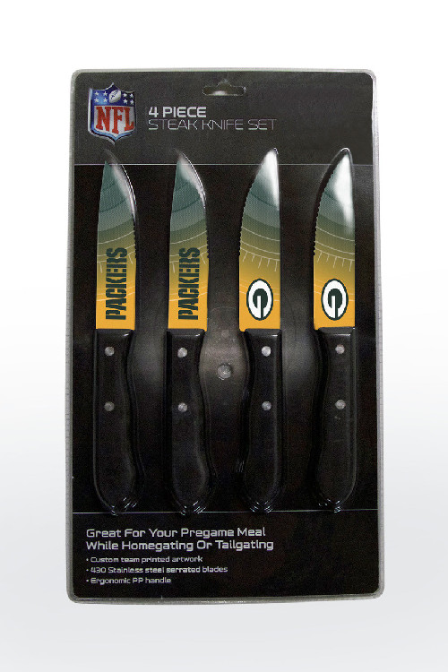 Green Bay Packers Knife Set Steak 4 Pack