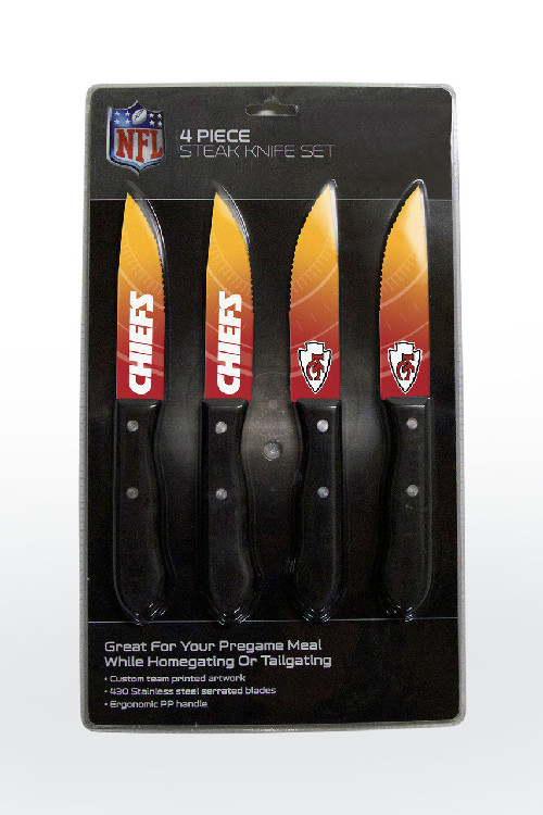 Kansas City Chiefs Knife Set Steak 4 Pack