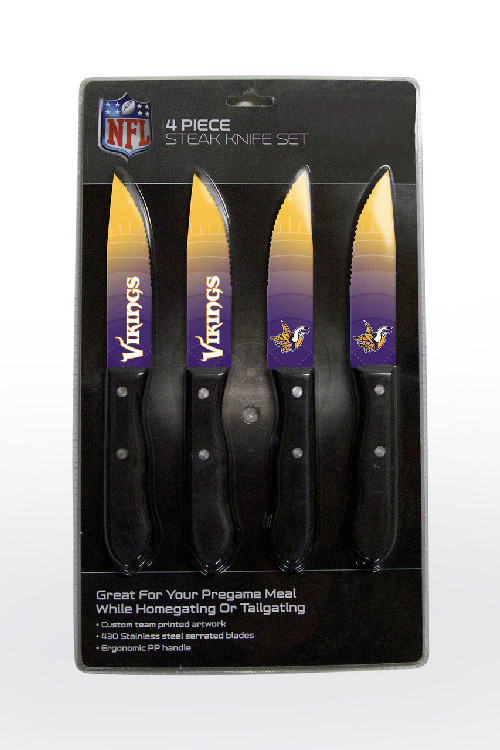 Minnesota Vikings Knife Set Steak 4 Pack