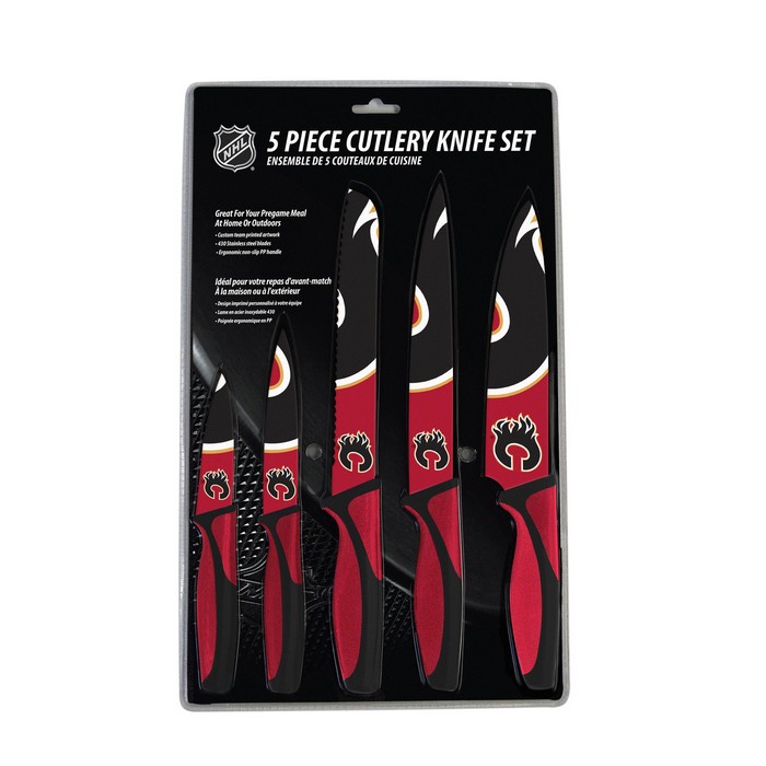 The Sports Vault Calgary Flames Knife Set - Kitchen - 5 Pack -